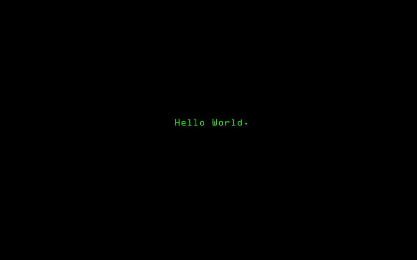 Hello World 텍스트, 미니멀리즘, 코드, 인용문, 디지털 아트, 기술 • 당신을 위한 미니멀리즘 기술 HD 월페이퍼