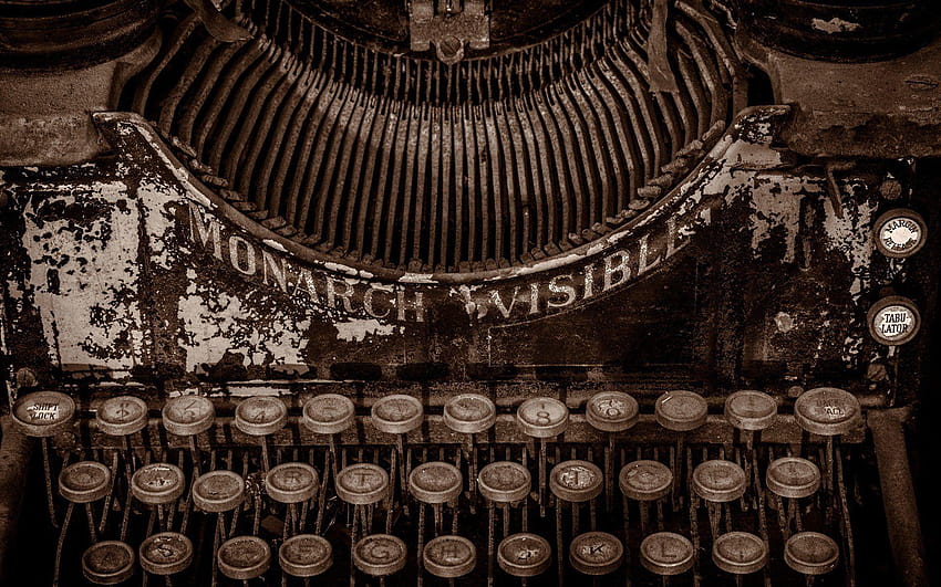 Monarch Typewriter macro vintage HD wallpaper
