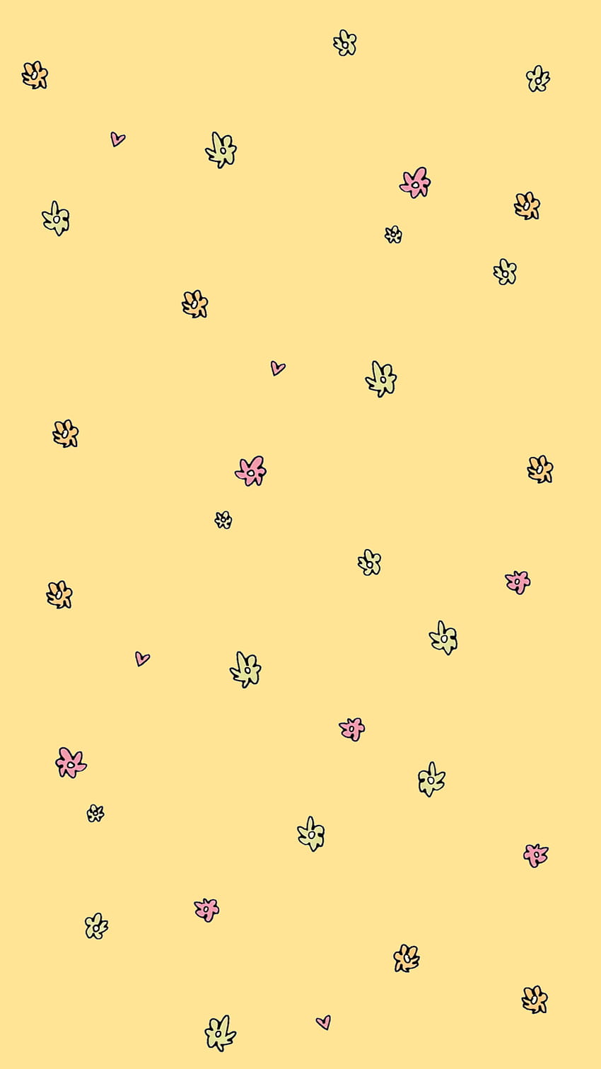 Flores y hojas de Heartstopper fondo de pantalla del teléfono