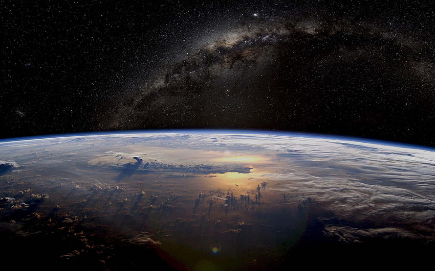 Earth View Space, Erde aus dem Weltraum HD-Hintergrundbild