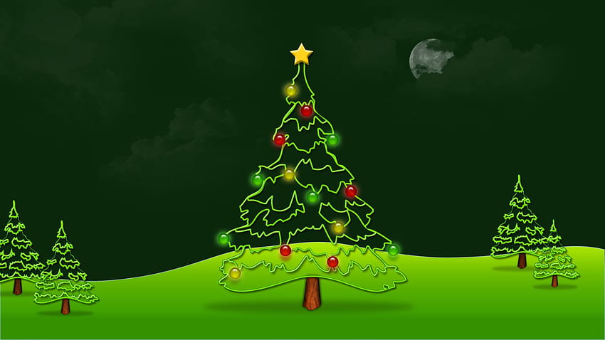 4 Weihnachts-Cartoon, Weihnachts-Cartoon-Dekoration HD-Hintergrundbild