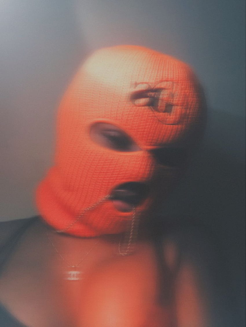 ccdgaf, girl orange ski mask HD phone wallpaper