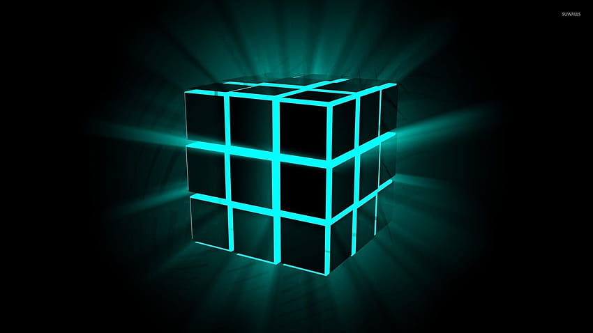 3D Rubix Cube, страхотно rubiks кубче HD тапет