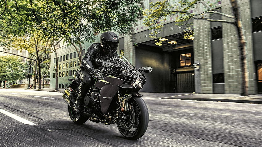 Kawasaki Ninja H2 Carbon wymaga depozytu w wysokości 10 000 $, węgiel Tapeta HD