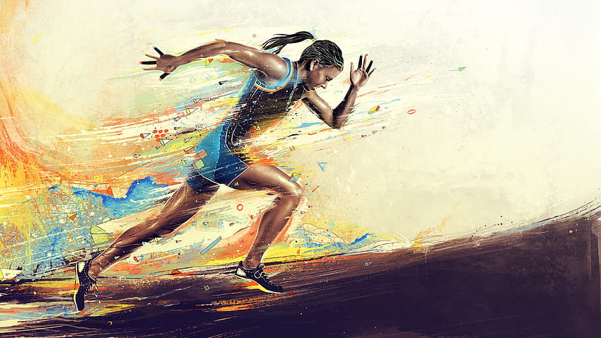 Distance Running Art Running [2560x1440] for your , モバイル & タブレット, 女性 ジョギング 高画質の壁紙