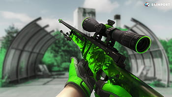 Wallpaper Green, Skin, CS:GO, AK-47 for mobile and desktop, section  текстуры, resolution 3840x2160 - download