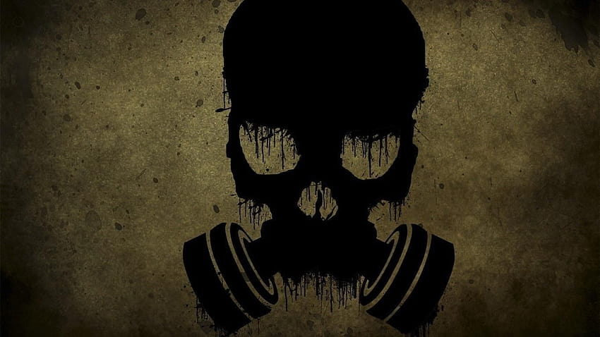 Cool Skull Skulls Gas Masks Cool Skull, anime wearing mask HD wallpaper