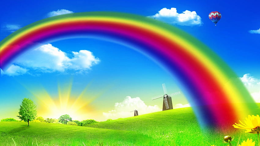 1920x1080, arco iris hermoso hermoso arco iris fondo de pantalla