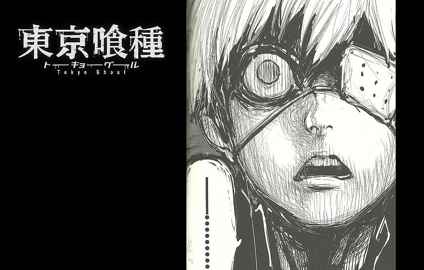 wajah, ketakutan, ikat kepala, horor, Tokyo Ghoul, Ken Kanek, oleh Sui Ishida , bagian прочее Wallpaper HD