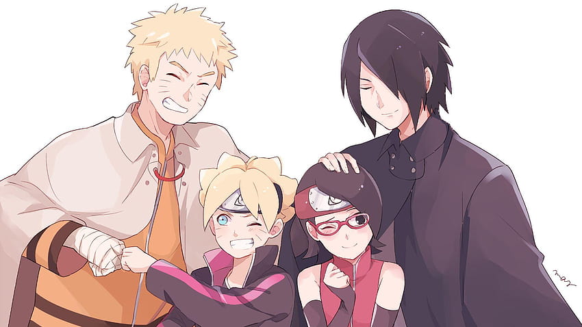 Naruto Sasuke Boruto Sarada Desenho