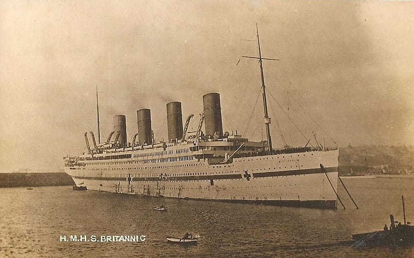 ブリタニック号の難破船: タイタニック号の運命の奇妙な物語、ブリタニック号 高画質の壁紙