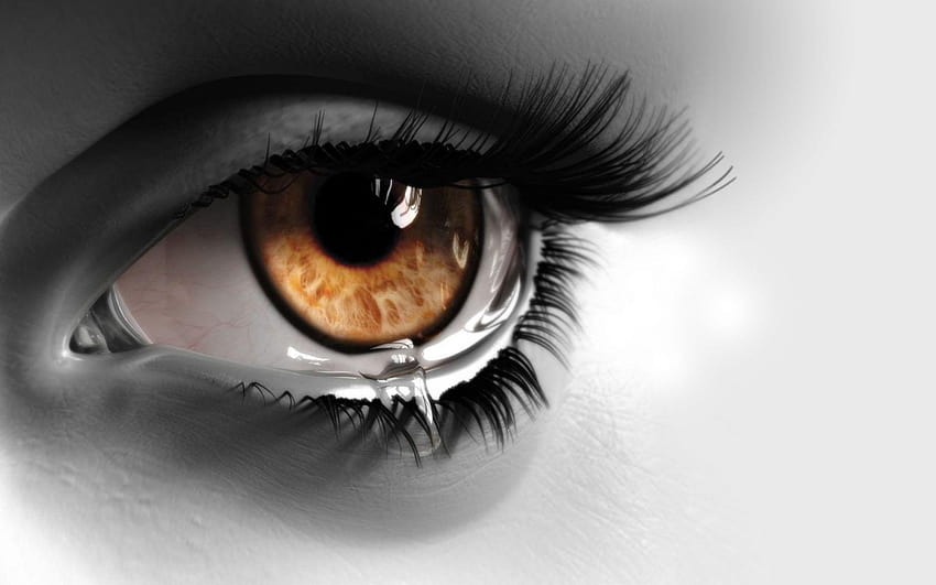 3d Sad Eye, crying eyes HD wallpaper
