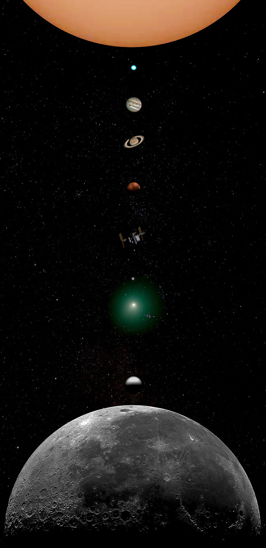 1440 x 2960] Solar system phone by u/ajamesmccarthy, amoled solar system HD phone wallpaper