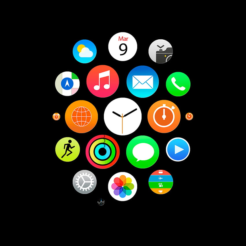 Apple Watch app icons for iPhone, iPad, and HD phone wallpaper