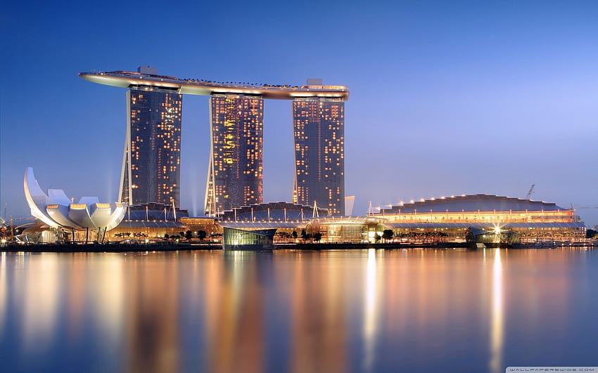 Marina Bay Sands Singapore Ultra Tła Tapeta HD