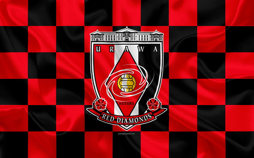 Urawa Red Diamonds, logo, creative art, red HD wallpaper