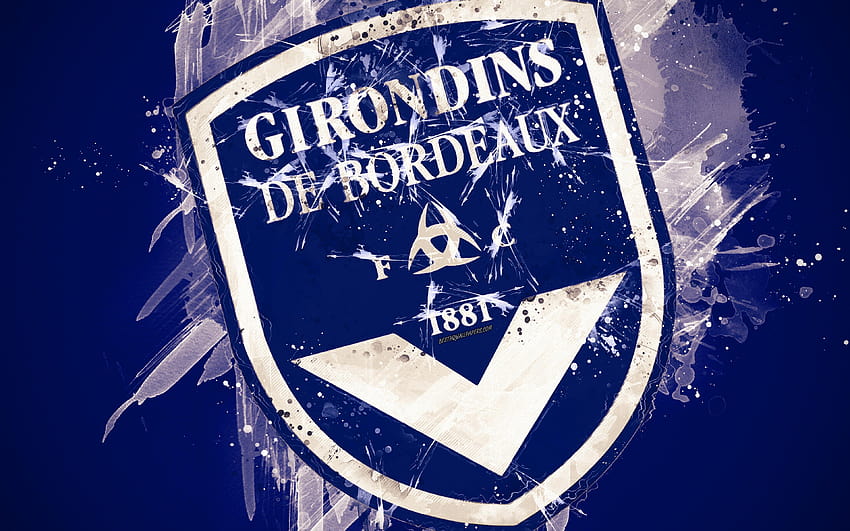 FC Girondins Bordeaux, рисуване, творчески, fc girondins de bordeaux HD тапет