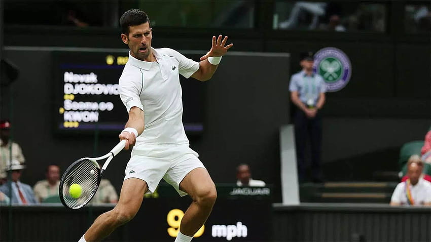 Novak Djokovic podnosi kurtynę na Wimbledonie, mistrz Novak Djokovic Wimbledon 2022 Tapeta HD