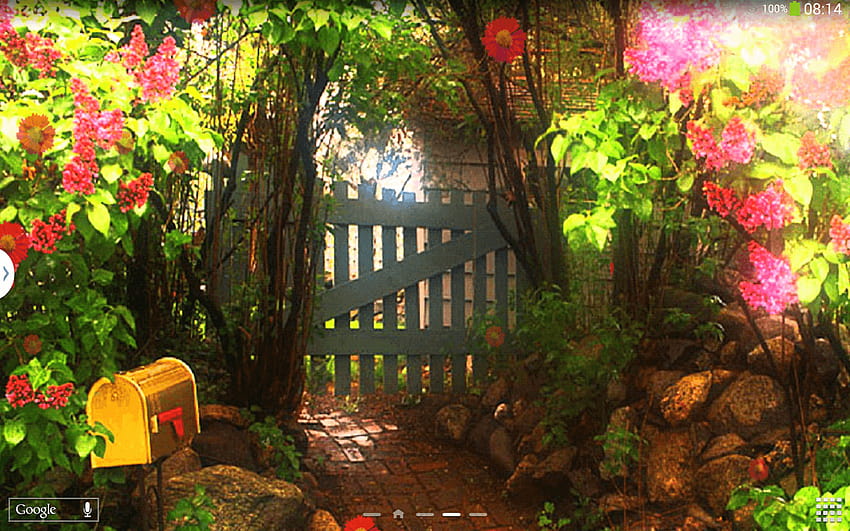 Premium Photo  An open iron gate leads to a charming secret garden  surrounded by ivy covered trees 3d rendering
