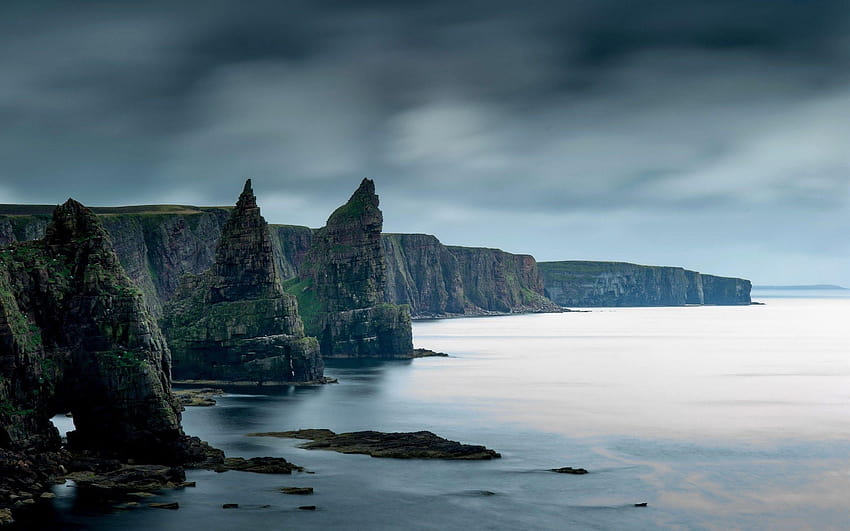coast, Rock, Nature, Sea, Scotland, Cliff /, rocks high resolution HD wallpaper