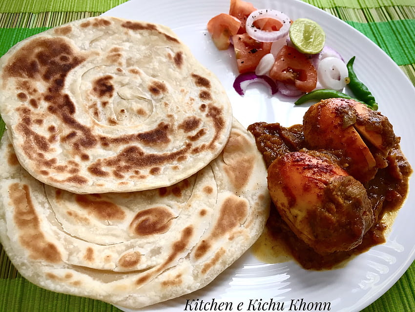 Kitchene Kichukhonn: Laccha paratha e curry all'uovo Sfondo HD