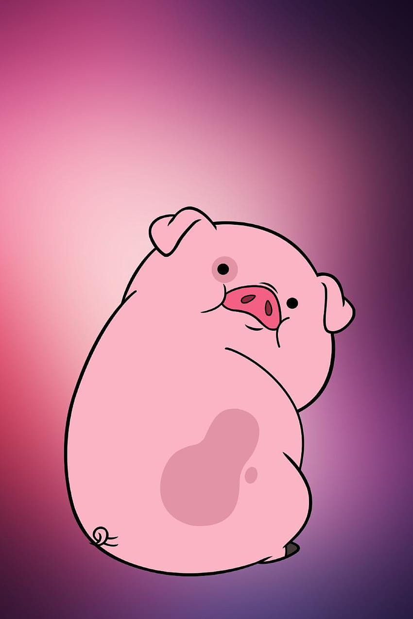 shy piggy by peaceology, pink piggy HD phone wallpaper
