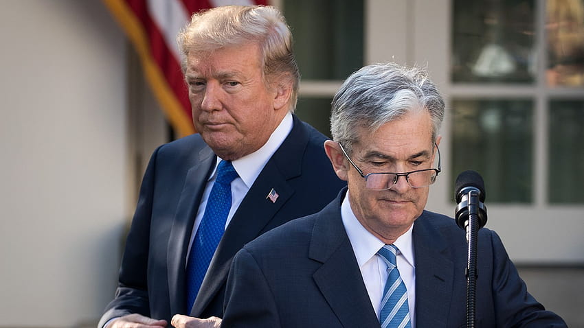 La Fed afferma che il presidente Jerome Powell ha cenato con Trump Sfondo HD