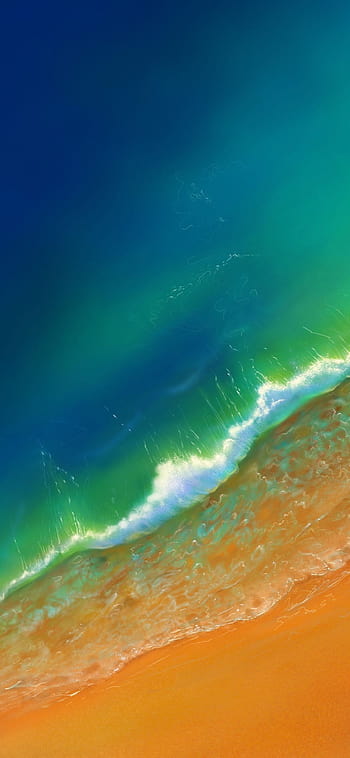 Calming seafoam green aerial ocean wave Wall Mural
