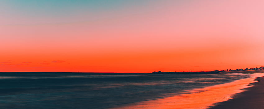 Sunset Beach Sea Horizon Scenery, tropical sunset scene HD wallpaper ...