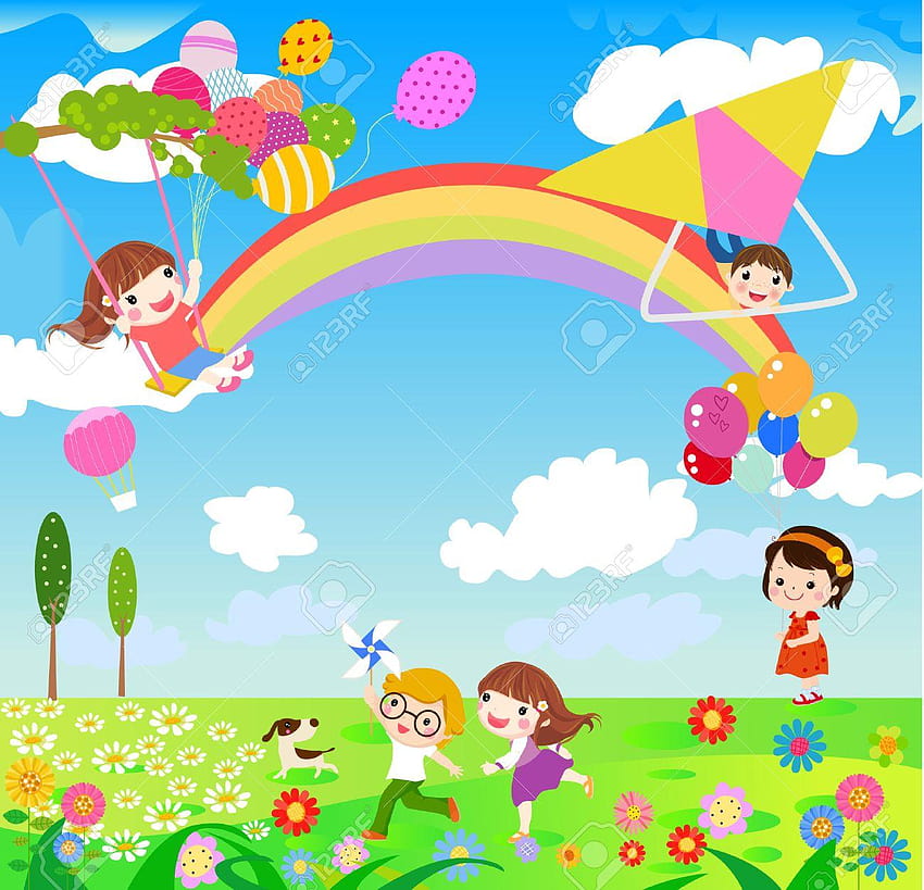 Clipart Spring Season For Kids, printemps pour les enfants Fond d'écran HD