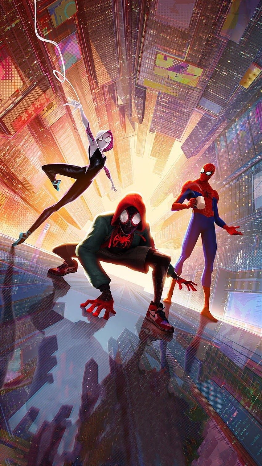 into the spider verse amoled HD phone wallpaper