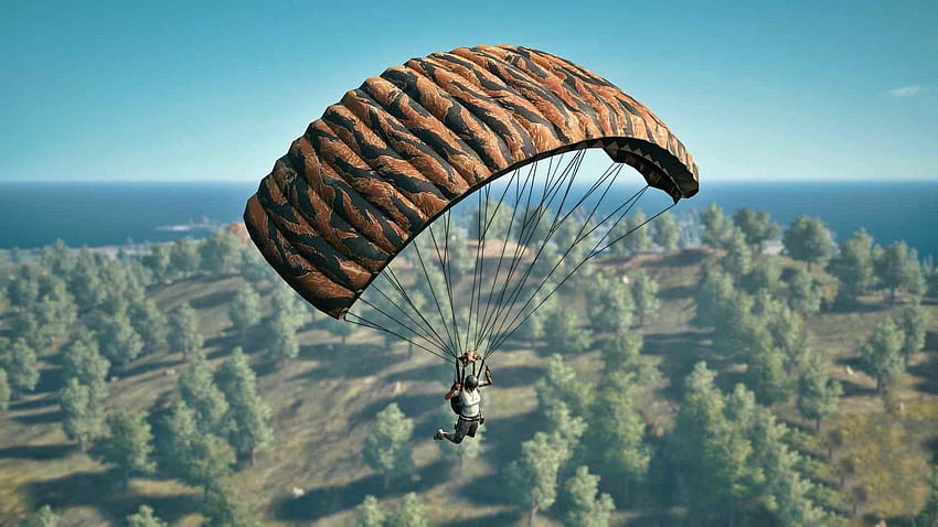 Pubg Parachute, фантастичен парашут HD тапет