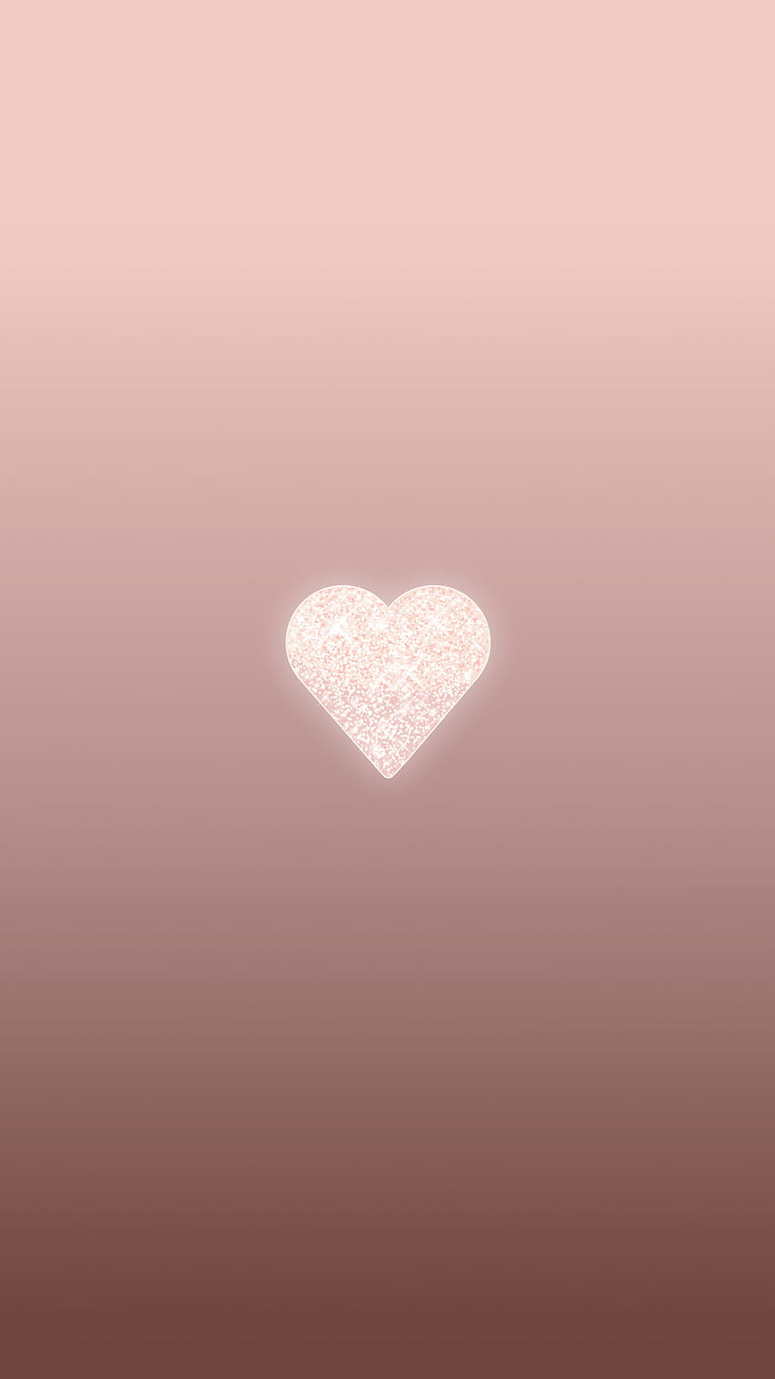 Rose Gold Heart, phone , background, lock screen, pink haeart panda HD phone wallpaper