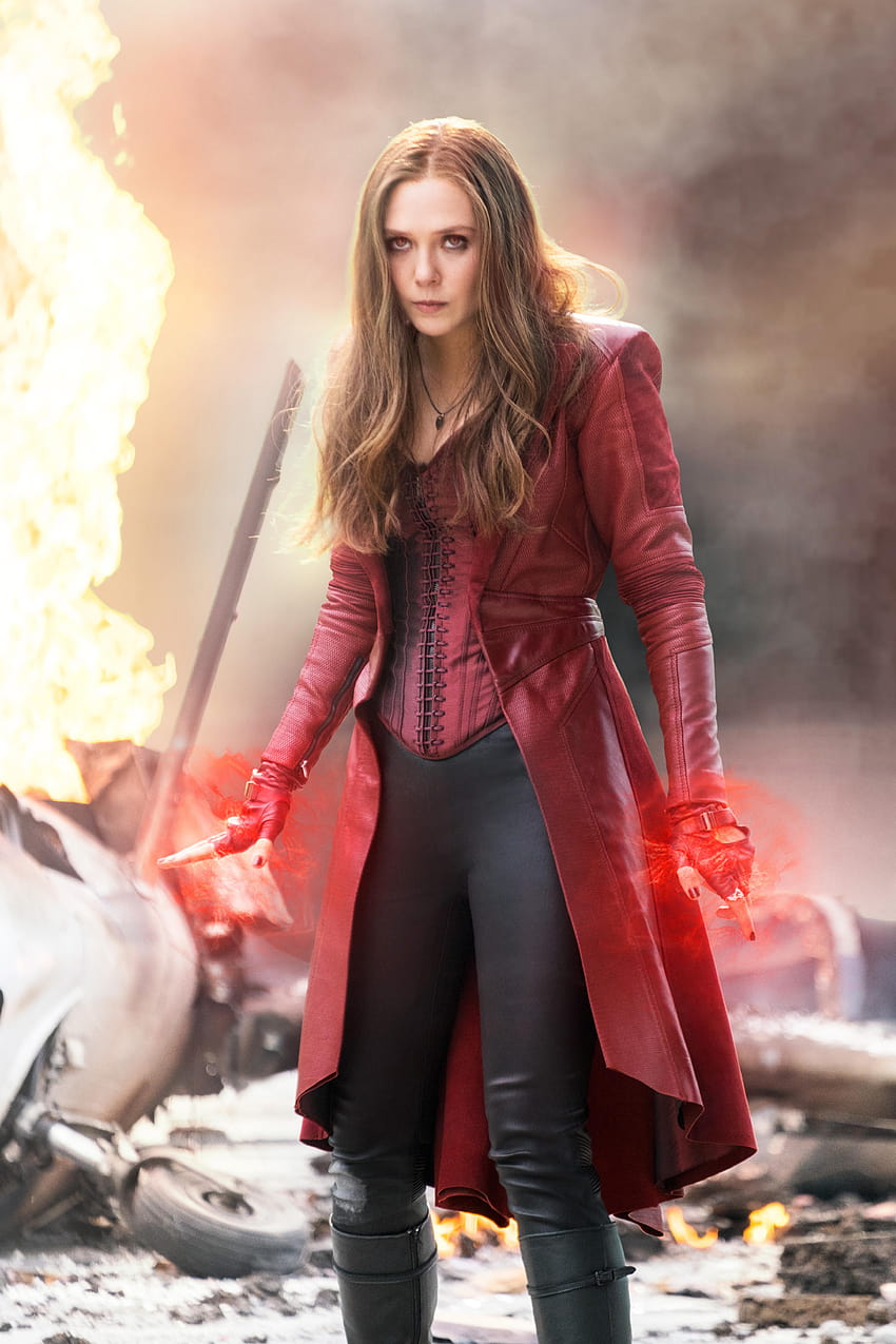 Elizabeth Olsen souhaite que son costume de Avengers soit un peu moins, Elizabeth Olsen Avengers Fond d'écran de téléphone HD