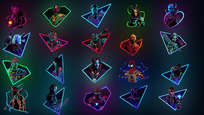 Iphone Avengers Neon มนุษย์มดนีออนสีเข้ม วอลล์เปเปอร์ HD