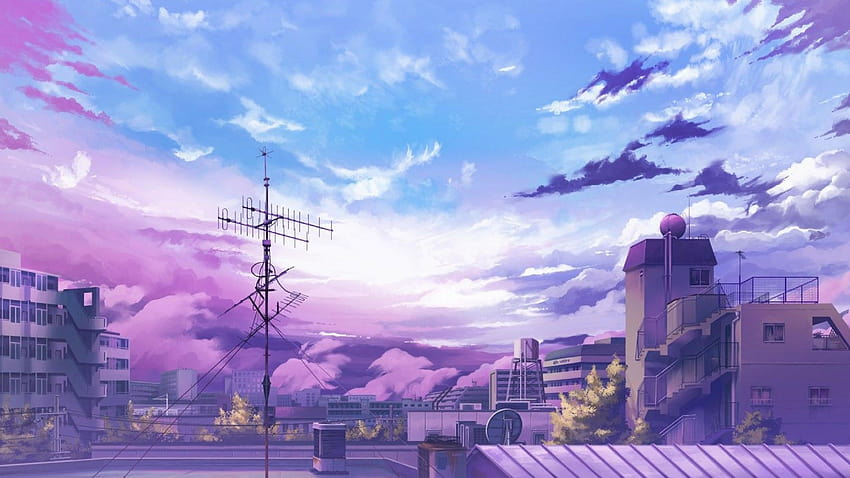 2560x1440 Anime City 1440P Resolution HD wallpaper