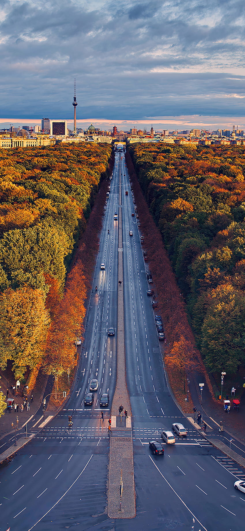 1125x2436 Berlin Houses Roads Trees Iphone XS,Iphone 10,Iphone X , Backgrounds, and, autumn berlin HD phone wallpaper