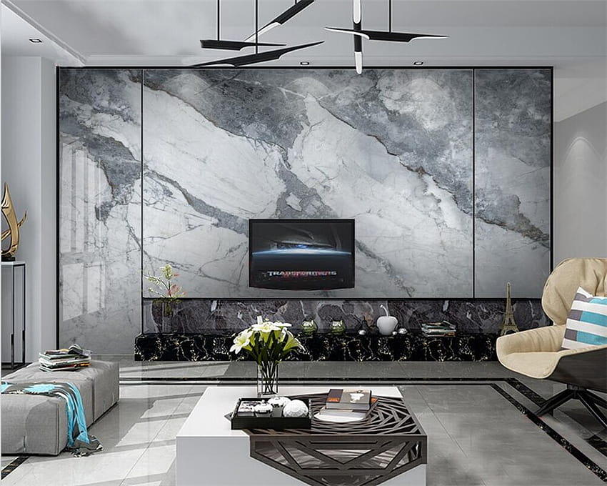 Maßgeschneiderte große 3D-Wander aus Steinplatten in fortgeschrittener grauer Atmosphäre für Wohnzimmer, Schlafzimmer, Marmor, dekorative Malerei HD-Hintergrundbild