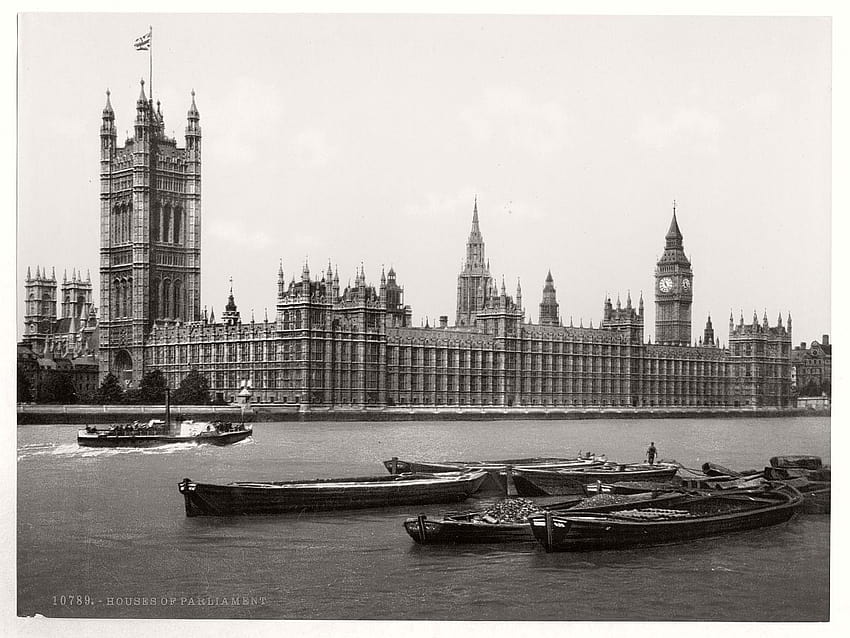 Historic B&W of London, England, victorian london HD wallpaper