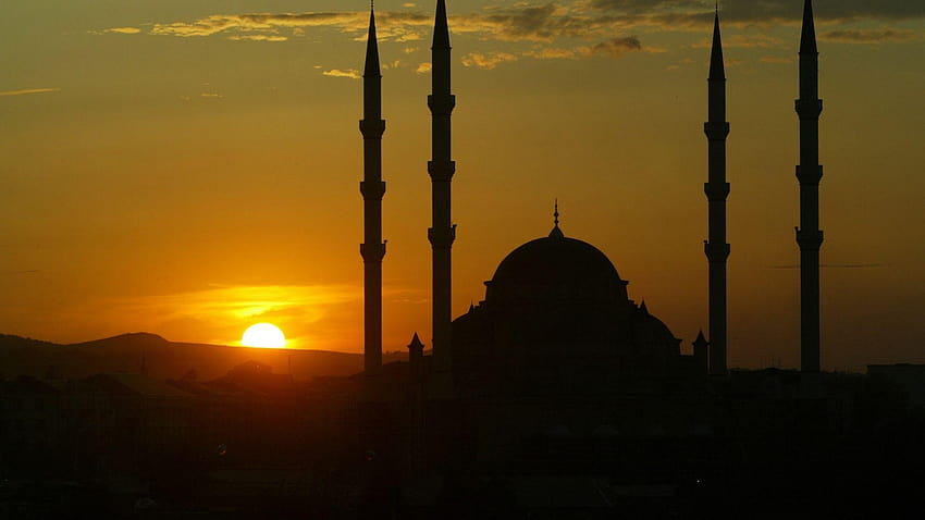 1920x1080 chechnya, sunset, sky, mosque full, mosque backgrounds HD wallpaper