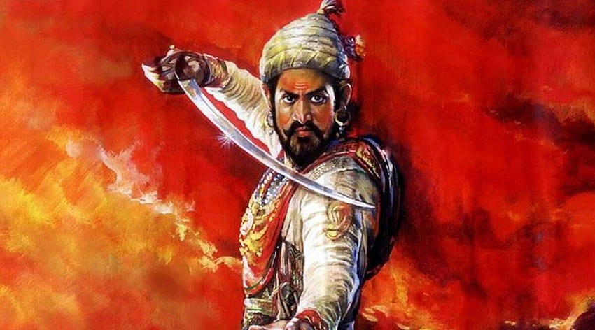 Chhatrapati Shivaji Maharaj Punyatithi i Online: naklejki WhatsApp, pozdrowienia na Facebooku, SMS-y i wiadomości do zapamiętania Wielkiego indyjskiego wojownika w jego 340. rocznicę śmierci, sambhaji maharaj Tapeta HD