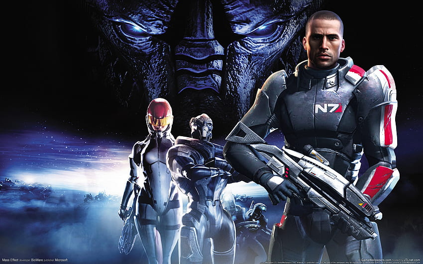 Mass Effect, komandor Shepard, Ashley Williams, Garrus Vakarian / i mobilne tła Tapeta HD