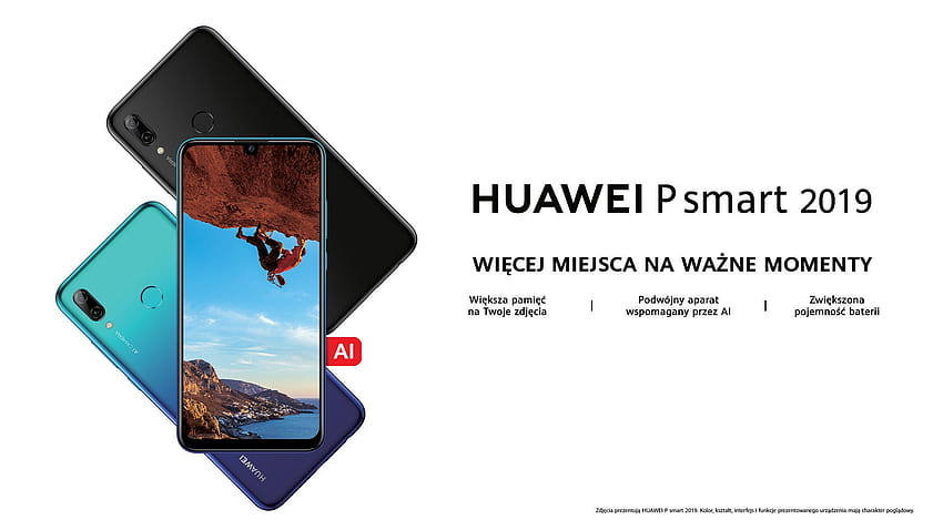 HUAWEI P smart 2019, екран FullView тип Dewdrop, podwójny aparat z, huawei p smart z HD тапет