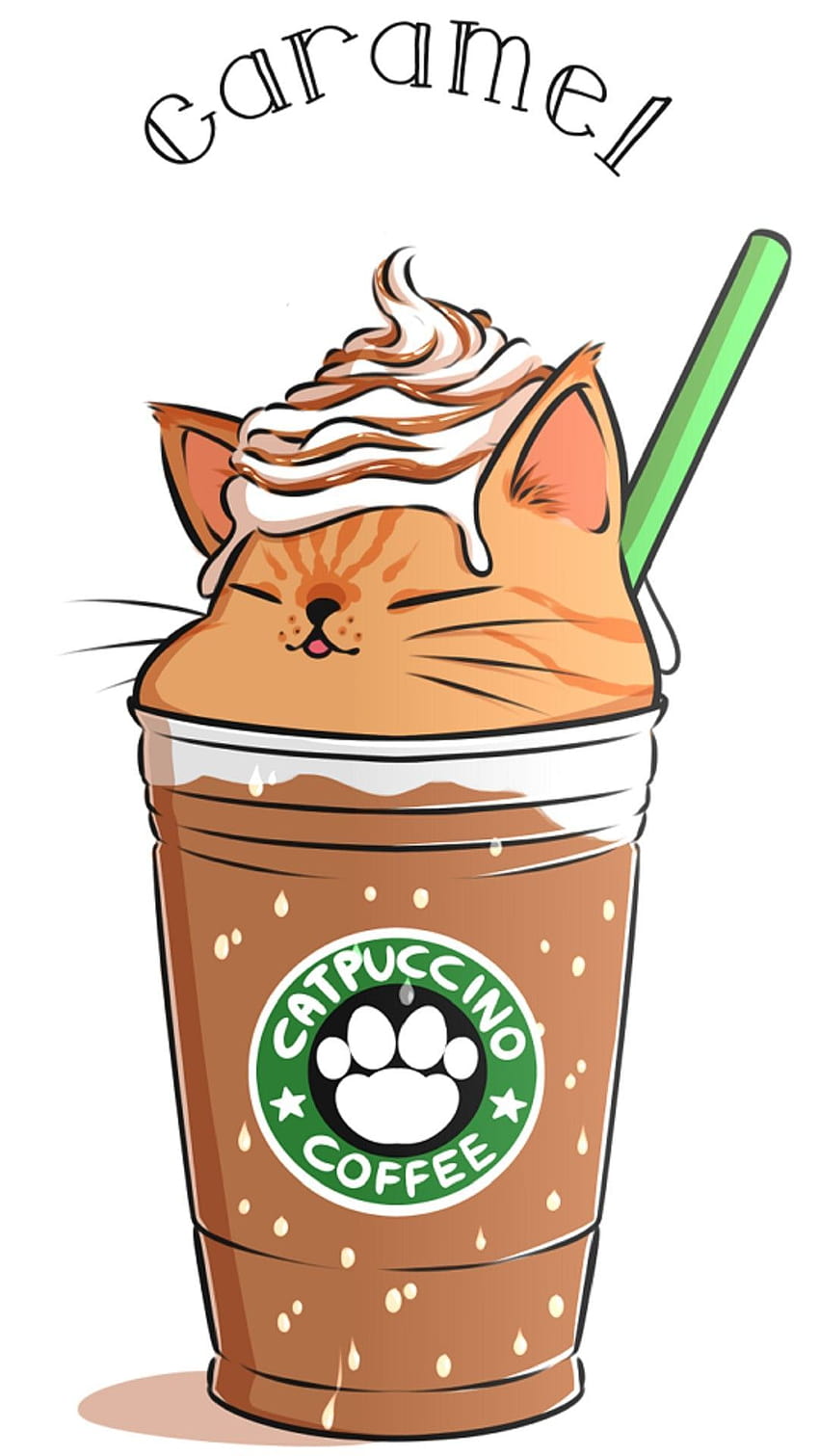 Desenhos animados Starbucks on Dog, comida starbucks Papel de parede de celular HD
