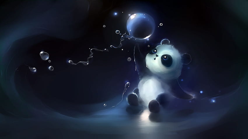 Cute Panda, aesthetic pc panda HD wallpaper