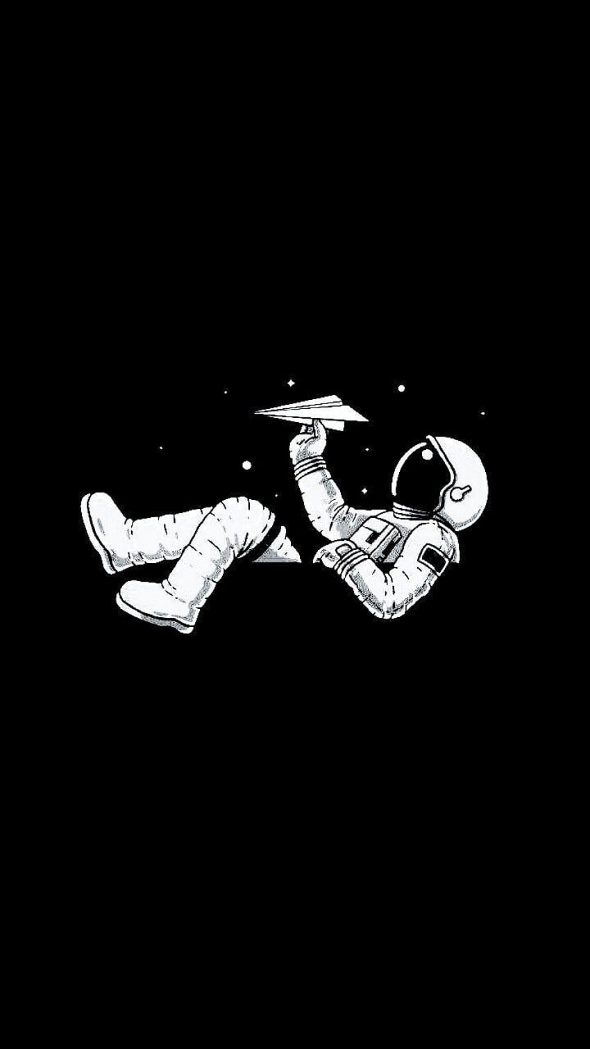 Black and White Space Man : iphone, iphone pria hitam dan putih wallpaper ponsel HD