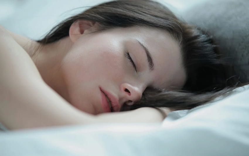 Woman Gril Beauty Face Brunette Sleeping Pillow Jessica, women sleeping HD wallpaper