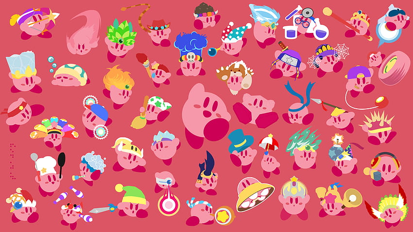Alle Kirby-Kopierfähigkeiten-Hintergründe HD-Hintergrundbild