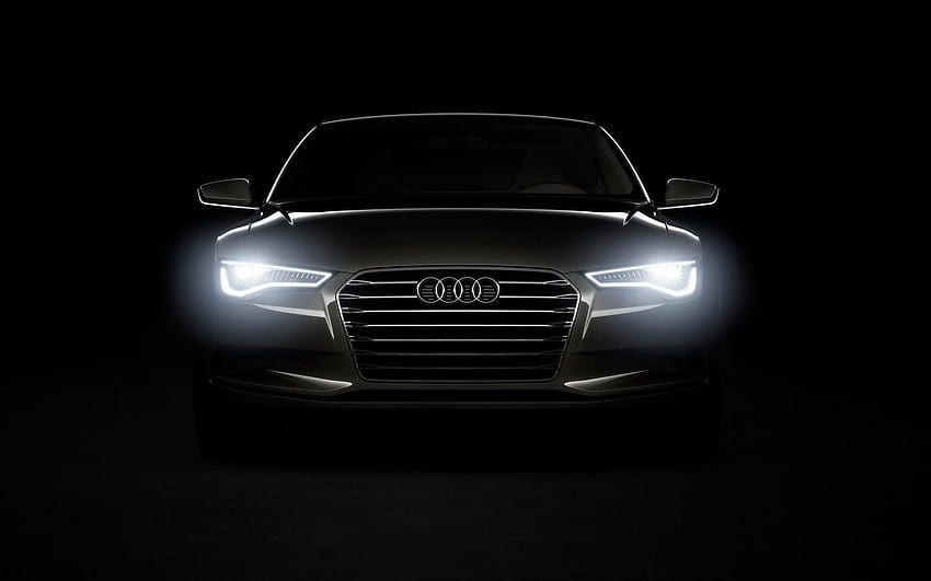 Audi Custom Cars, автомобили за черно HD тапет