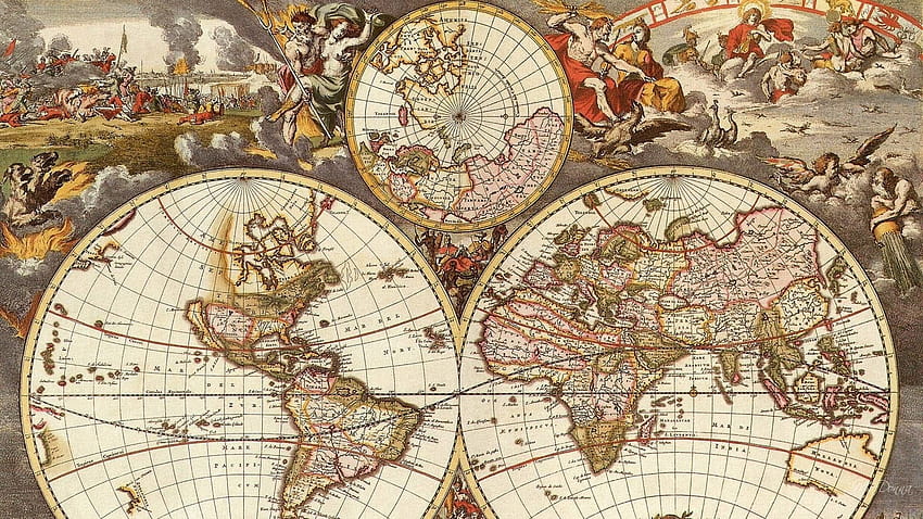 Map, world atlas computer HD wallpaper